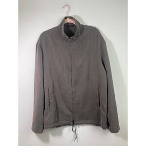 Men's Bugatchi UOMO Grey Zip-up Jacket Size Medium